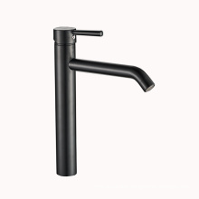 Momali  cheap price china manufactory direct brass single hole black high body bathroom basin mixer water faucet